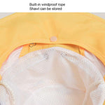 1015 Cappello da sole estivo per bambini Cappello da pescatore per protezione solare da esterno con scialle, 1015 Yellow, 1015 Blue, 1015 Pink, 1015 Orange