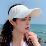 8010 Lady Empty Top Outdoor Sports Berretto con visiera Cappello da sole per studenti, 8010 Black, 8010 White, 8010 Grey, 8010 Beige, 8010 Khaki, 8010 Pink