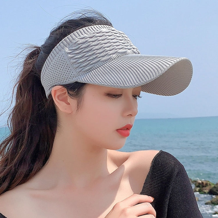 8010 Lady Empty Top Outdoor Sports Berretto con visiera Cappello da sole per studenti, 8010 Black, 8010 White, 8010 Grey, 8010 Beige, 8010 Khaki, 8010 Pink