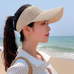 8010 Lady Empty Top Outdoor Sports Berretto con visiera Cappello da sole per studenti, 8010 Black, 8010 White, 8010 Grey, 8010 Beige, 8010 Khaki, 8010 Pink