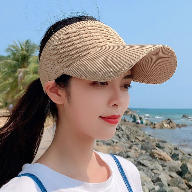 8010 Lady Empty Top Outdoor Sports Berretto con visiera Cappello da sole per studenti, 8010 Black, 8010 White, 8010 Grey, 8010 Beige, 8010 Khaki, 8010 Pink
