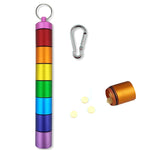 M003 Portapillole sigillato impermeabile 7 giorni in lega di alluminio diviso in metallo, Colorful Pill Box