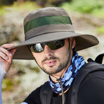 9090 Cappello da pescatore a tesa larga da uomo per pesca all'aperto, arrampicata in montagna, 9090 Khaki, 9090 Black, 9090 Grey, 9090 Navy, 9090 Army Green