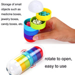 Portapillole da viaggio in plastica indipendente cilindrico portatile a 7 scomparti, Cylindrical Pill Box