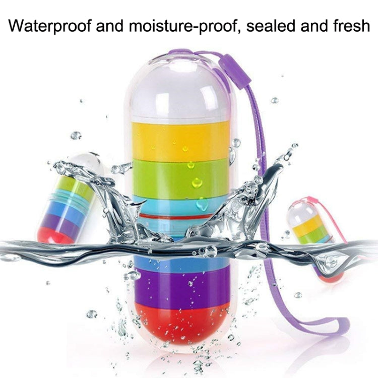 Portapillole da viaggio in plastica indipendente cilindrico portatile a 7 scomparti, Cylindrical Pill Box