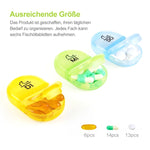 Week 14 Grids Scatola porta medicinali portatile in plastica con scomparto arcobaleno
