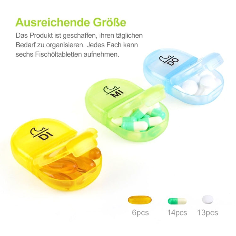 Week 14 Grids Scatola porta medicinali portatile in plastica con scomparto arcobaleno