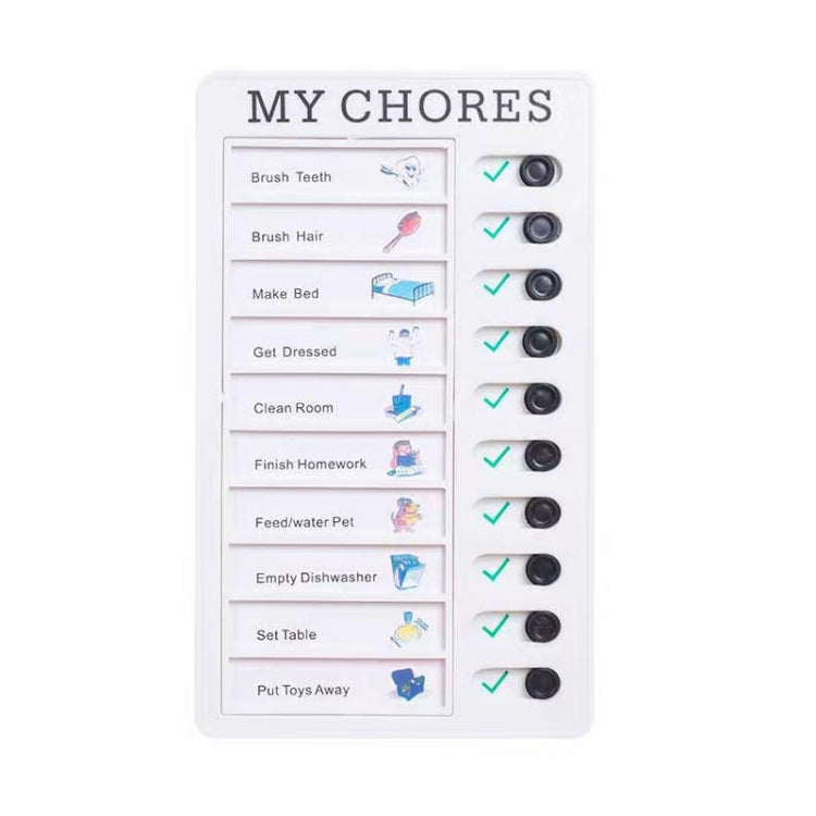 2 PCS Lista di controllo da appendere alla parete Memo Board Scheda di controllo regolabile, stile:, My Chores, Without Logo, Blank Paper Card