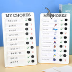 2 PCS Lista di controllo da appendere alla parete Memo Board Scheda di controllo regolabile, stile:, My Chores, Without Logo, Blank Paper Card