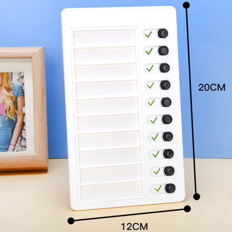 2 PCS Lista di controllo da appendere alla parete Memo Board Scheda di controllo regolabile, stile:, My Chores, Without Logo, Blank Paper Card