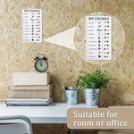 2 PCS Lista di controllo da appendere alla parete Memo Board Scheda di controllo regolabile, stile:, My Chores, Without Logo, Blank Paper Card
