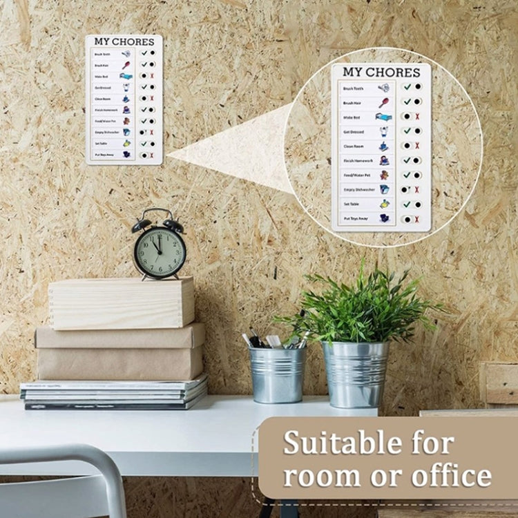 2 PCS Lista di controllo da appendere alla parete Memo Board Scheda di controllo regolabile, stile:, My Chores, Without Logo, Blank Paper Card
