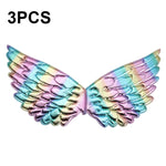 3 PZ Bambini Prom Dress Up Wings Elfo Ali colorate Puntelli per costumi da festa, 3 PCS Light Rainbow, 3 PCS Deep Rainbow, 3 PCS Gold, 3 PCS Black, 3 PCS Red, 3 PCS Silver, 3 PCS White, 3 PCS Deep Purple, 3 PCS Fantasy Rainbow, 3 PCS Fantasy White