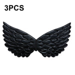 3 PZ Bambini Prom Dress Up Wings Elfo Ali colorate Puntelli per costumi da festa, 3 PCS Light Rainbow, 3 PCS Deep Rainbow, 3 PCS Gold, 3 PCS Black, 3 PCS Red, 3 PCS Silver, 3 PCS White, 3 PCS Deep Purple, 3 PCS Fantasy Rainbow, 3 PCS Fantasy White