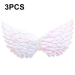 3 PZ Bambini Prom Dress Up Wings Elfo Ali colorate Puntelli per costumi da festa, 3 PCS Light Rainbow, 3 PCS Deep Rainbow, 3 PCS Gold, 3 PCS Black, 3 PCS Red, 3 PCS Silver, 3 PCS White, 3 PCS Deep Purple, 3 PCS Fantasy Rainbow, 3 PCS Fantasy White