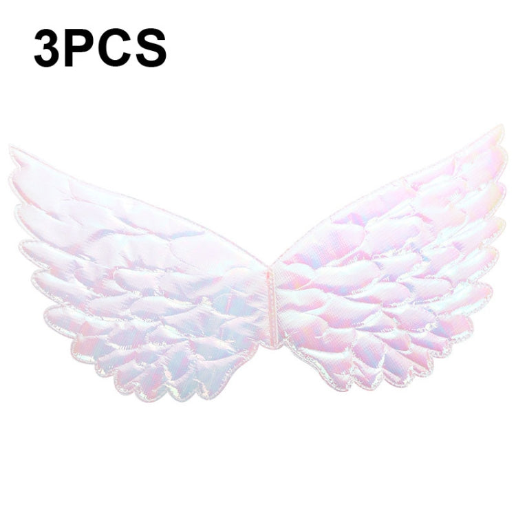 3 PZ Bambini Prom Dress Up Wings Elfo Ali colorate Puntelli per costumi da festa, 3 PCS Light Rainbow, 3 PCS Deep Rainbow, 3 PCS Gold, 3 PCS Black, 3 PCS Red, 3 PCS Silver, 3 PCS White, 3 PCS Deep Purple, 3 PCS Fantasy Rainbow, 3 PCS Fantasy White