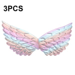 3 PZ Bambini Prom Dress Up Wings Elfo Ali colorate Puntelli per costumi da festa, 3 PCS Light Rainbow, 3 PCS Deep Rainbow, 3 PCS Gold, 3 PCS Black, 3 PCS Red, 3 PCS Silver, 3 PCS White, 3 PCS Deep Purple, 3 PCS Fantasy Rainbow, 3 PCS Fantasy White