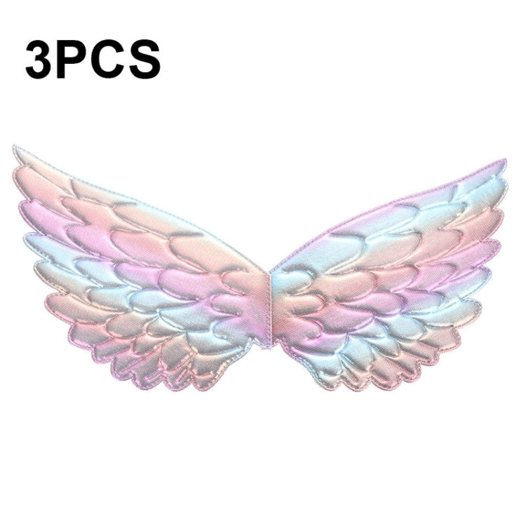 3 PZ Bambini Prom Dress Up Wings Elfo Ali colorate Puntelli per costumi da festa, 3 PCS Light Rainbow, 3 PCS Deep Rainbow, 3 PCS Gold, 3 PCS Black, 3 PCS Red, 3 PCS Silver, 3 PCS White, 3 PCS Deep Purple, 3 PCS Fantasy Rainbow, 3 PCS Fantasy White