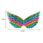 3 PZ Bambini Prom Dress Up Wings Elfo Ali colorate Puntelli per costumi da festa, 3 PCS Light Rainbow, 3 PCS Deep Rainbow, 3 PCS Gold, 3 PCS Black, 3 PCS Red, 3 PCS Silver, 3 PCS White, 3 PCS Deep Purple, 3 PCS Fantasy Rainbow, 3 PCS Fantasy White
