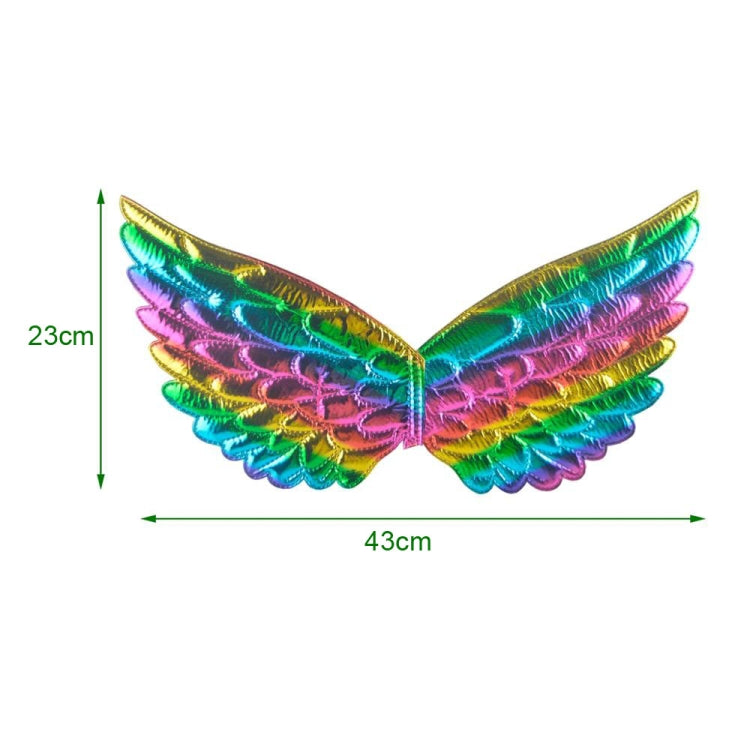 3 PZ Bambini Prom Dress Up Wings Elfo Ali colorate Puntelli per costumi da festa, 3 PCS Light Rainbow, 3 PCS Deep Rainbow, 3 PCS Gold, 3 PCS Black, 3 PCS Red, 3 PCS Silver, 3 PCS White, 3 PCS Deep Purple, 3 PCS Fantasy Rainbow, 3 PCS Fantasy White