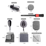 Guanti impermeabili per auto Spazzola per la pulizia delle fessure degli pneumatici Set per autolavaggio, 9pcs / set Car Wash Set