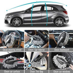 Guanti impermeabili per auto Spazzola per la pulizia delle fessure degli pneumatici Set per autolavaggio, 9pcs / set Car Wash Set