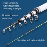 Canna da pesca a zattera corta retrattile con canna piccola dalla coda morbida, 1.8m, 2.1m, 2.4m, 2.7m, 3.0m