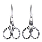 2 forbici da barba forbici cosmetiche piccole forbici trucco piccoli strumenti, 2 PCS Pointed Head, 2 PCS Round Head