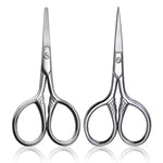2 forbici da barba forbici cosmetiche piccole forbici trucco piccoli strumenti, 2 PCS Pointed Head, 2 PCS Round Head