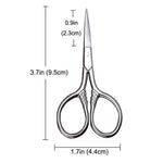 2 forbici da barba forbici cosmetiche piccole forbici trucco piccoli strumenti, 2 PCS Pointed Head, 2 PCS Round Head
