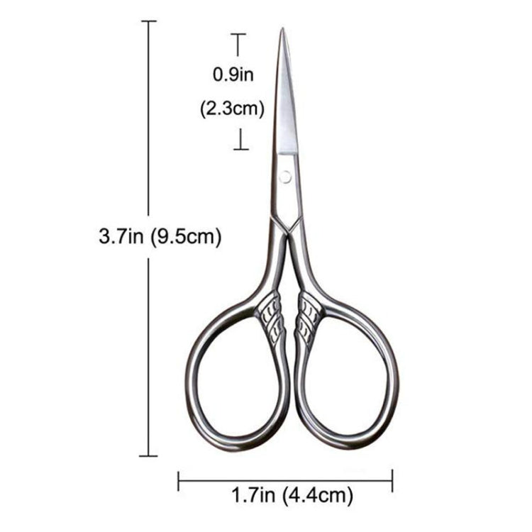 2 forbici da barba forbici cosmetiche piccole forbici trucco piccoli strumenti, 2 PCS Pointed Head, 2 PCS Round Head