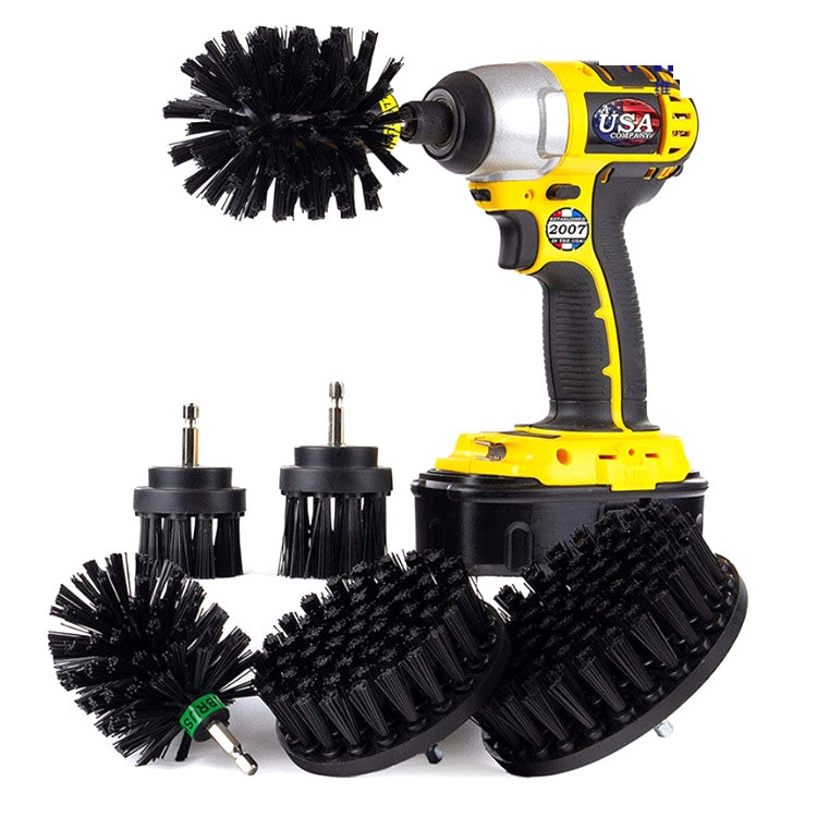 Spazzola per la pulizia delle fessure del pavimento del pneumatico dell'automobile della testa del trapano elettrico 6PCS, 6 PCS / Set Brush(Yellow), 6 PCS / Set Brush(Blue), 6 PCS / Set Brush(Red), 6 PCS / Set Brush(White), 6 PCS / Set Brush(Black)
