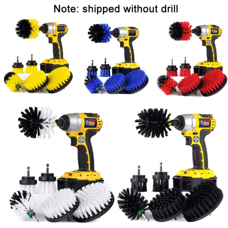 Spazzola per la pulizia delle fessure del pavimento del pneumatico dell'automobile della testa del trapano elettrico 6PCS, 6 PCS / Set Brush(Yellow), 6 PCS / Set Brush(Blue), 6 PCS / Set Brush(Red), 6 PCS / Set Brush(White), 6 PCS / Set Brush(Black)