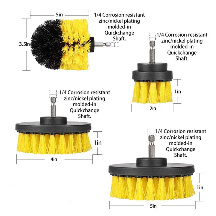 Spazzola per la pulizia delle fessure del pavimento del pneumatico dell'automobile della testa del trapano elettrico 6PCS, 6 PCS / Set Brush(Yellow), 6 PCS / Set Brush(Blue), 6 PCS / Set Brush(Red), 6 PCS / Set Brush(White), 6 PCS / Set Brush(Black)
