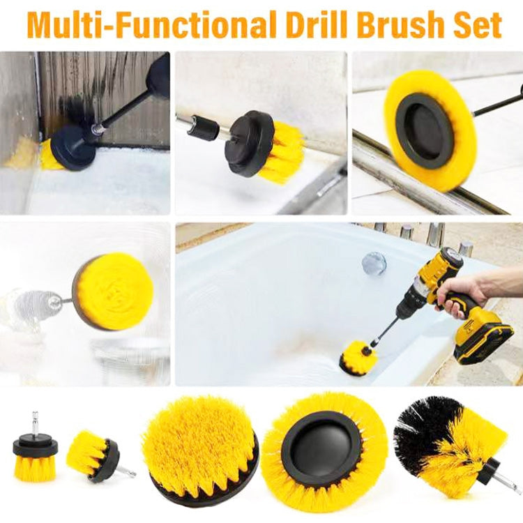 Spazzola per la pulizia delle fessure del pavimento del pneumatico dell'automobile della testa del trapano elettrico 6PCS, 6 PCS / Set Brush(Yellow), 6 PCS / Set Brush(Blue), 6 PCS / Set Brush(Red), 6 PCS / Set Brush(White), 6 PCS / Set Brush(Black)