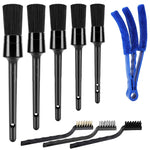 9 PCS / Set Spazzola per la pulizia dell'aria condizionata con uscita interna per auto Spazzola per la pulizia, 9pcs / set Cleaning Brush