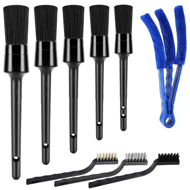 9 PCS / Set Spazzola per la pulizia dell'aria condizionata con uscita interna per auto Spazzola per la pulizia, 9pcs / set Cleaning Brush