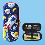 Uime EVA 3D Astuccio per cancelleria multi-scomparto Materiale scolastico per bambini, Astronaut, Rocket, Purple Pony, Rabbit, Elf Unicorn, Green Dinosaur, Red Dinosaur, Rainbow Unicorn, Big Head Unicorn, Kitten, Little Fox, Mermaid, Blue Whale        ...