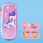 Uime EVA 3D Astuccio per cancelleria multi-scomparto Materiale scolastico per bambini, Astronaut, Rocket, Purple Pony, Rabbit, Elf Unicorn, Green Dinosaur, Red Dinosaur, Rainbow Unicorn, Big Head Unicorn, Kitten, Little Fox, Mermaid, Blue Whale        ...