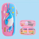 Uime EVA 3D Astuccio per cancelleria multi-scomparto Materiale scolastico per bambini, Astronaut, Rocket, Purple Pony, Rabbit, Elf Unicorn, Green Dinosaur, Red Dinosaur, Rainbow Unicorn, Big Head Unicorn, Kitten, Little Fox, Mermaid, Blue Whale        ...