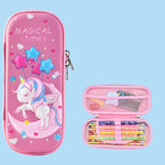 Uime EVA 3D Astuccio per cancelleria multi-scomparto Materiale scolastico per bambini, Astronaut, Rocket, Purple Pony, Rabbit, Elf Unicorn, Green Dinosaur, Red Dinosaur, Rainbow Unicorn, Big Head Unicorn, Kitten, Little Fox, Mermaid, Blue Whale        ...