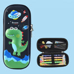 Uime EVA 3D Astuccio per cancelleria multi-scomparto Materiale scolastico per bambini, Astronaut, Rocket, Purple Pony, Rabbit, Elf Unicorn, Green Dinosaur, Red Dinosaur, Rainbow Unicorn, Big Head Unicorn, Kitten, Little Fox, Mermaid, Blue Whale        ...