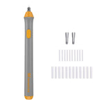 Tenwin 8302 gomma da cancellare elettrica regolabile con ricariche in gomma per cancellare schizzi, Black, White, Grey