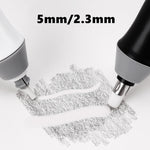 Tenwin 8302 gomma da cancellare elettrica regolabile con ricariche in gomma per cancellare schizzi, Black, White, Grey