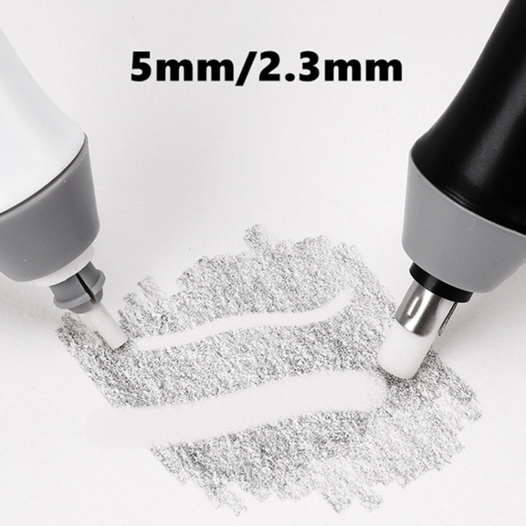 Tenwin 8302 gomma da cancellare elettrica regolabile con ricariche in gomma per cancellare schizzi, Black, White, Grey