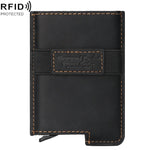 HUMERPAUL BP977 Set di carte di credito automatiche in pelle con scatola antifurto RFID, BP977 Black, BP977 Dark Brown, BP977 Brown