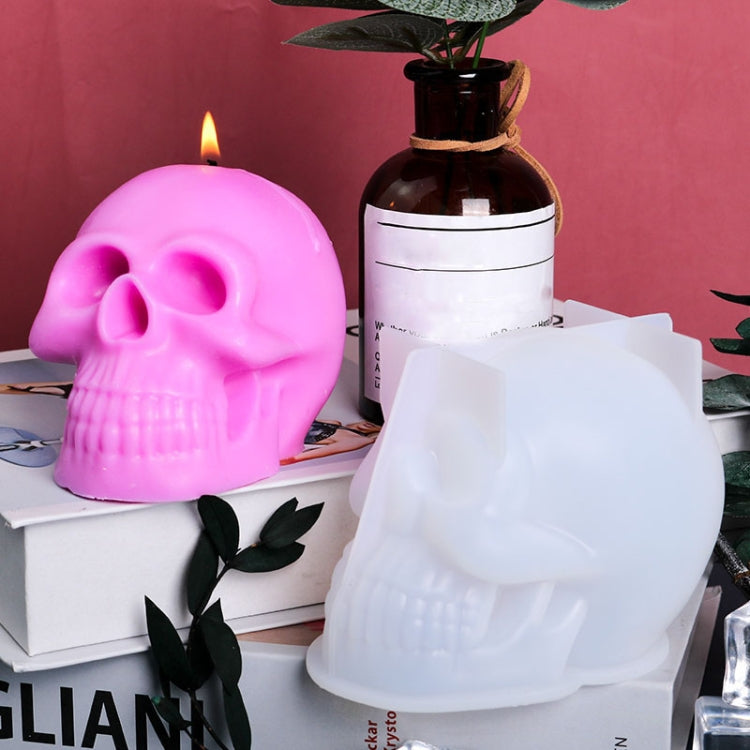 Stampo in silicone per candela con teschio 12x10x8 cm