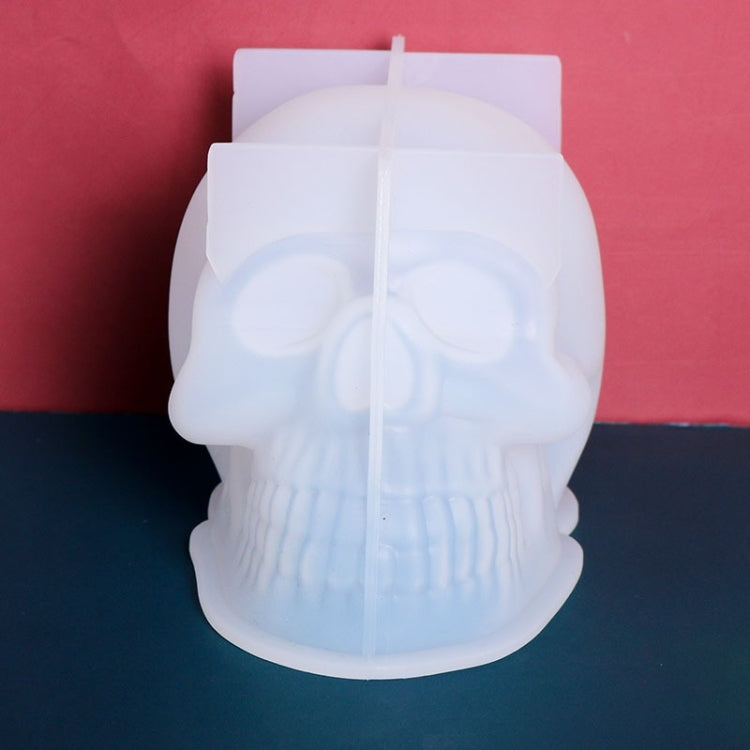 Stampo in silicone per candela con teschio 12x10x8 cm
