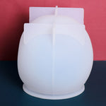 Stampo in silicone per candela con teschio 12x10x8 cm