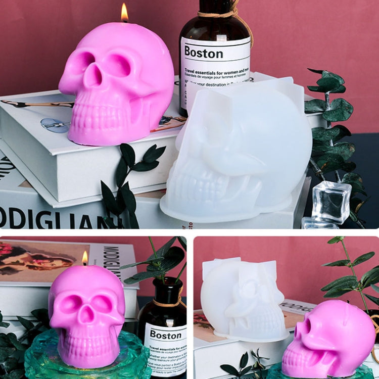Stampo in silicone per candela con teschio 12x10x8 cm
